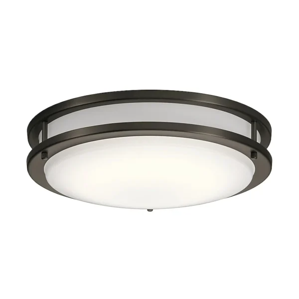 1-Light 14-in Antique Bronze Integrated LED Flush Mount Light by Kichler Avon