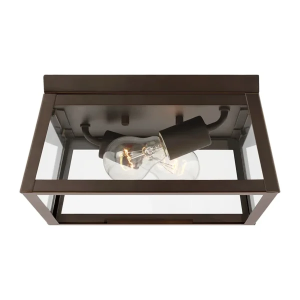 2-Light 11.5-in Antique Bronze Indoor/Outdoor Flush Mount Light by Generation Lighting Founders